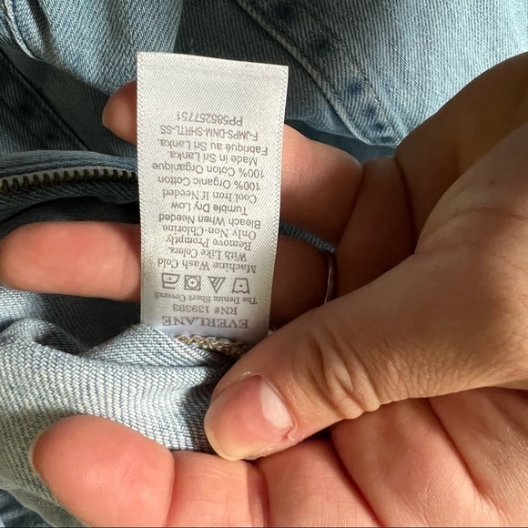 Everlane The Denim Short Coverall Overall Romper - Picture 10 of 15